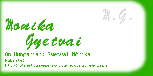 monika gyetvai business card